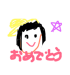 おえかき6才なーちゃんスタンプ（個別スタンプ：1）