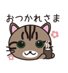 キジトラ猫のイラストスタンプ（個別スタンプ：3）