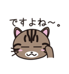 キジトラ猫のイラストスタンプ（個別スタンプ：16）