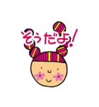 まん丸おだんごヘアの女の子（個別スタンプ：10）