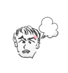 手書きの青年②（個別スタンプ：13）