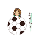 サッカー・フットサル少女（個別スタンプ：3）
