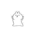 笑顔のうさぎたち 小さめ（個別スタンプ：6）