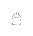 笑顔のうさぎたち 小さめ（個別スタンプ：16）