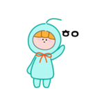 怠惰のフードを着た少女（個別スタンプ：1）