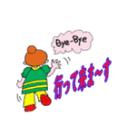 可愛いカラフル文字 のあいさつ系（個別スタンプ：2）