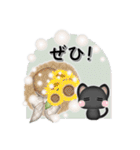 黒ねこの友達言葉スタンプ（個別スタンプ：8）