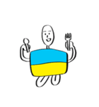ウクライナ国旗くん（個別スタンプ：21）