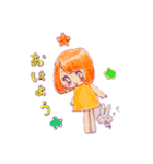 おんなのことウサギ（個別スタンプ：2）