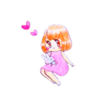 おんなのことウサギ（個別スタンプ：13）