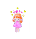 おんなのことウサギ（個別スタンプ：18）