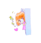 おんなのことウサギ（個別スタンプ：21）