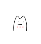 ネガティブ白いネコ（個別スタンプ：30）