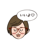 リアクション大きめ女子（個別スタンプ：10）