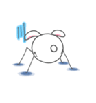 アメンボうさぎ（個別スタンプ：3）