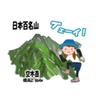 日本百名山 登山女子 南ア中央ア0124f（個別スタンプ：14）