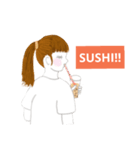 TapiocaGirlとEnglishFlavor（個別スタンプ：1）