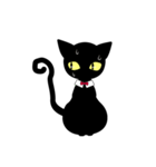 少しミステリアスな黒猫（個別スタンプ：31）