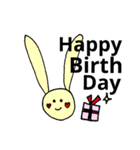 長ミミうさぎのシンプルスタンプ（個別スタンプ：2）