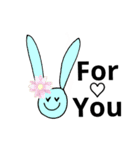 長ミミうさぎのシンプルスタンプ（個別スタンプ：18）