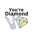 長ミミうさぎのシンプルスタンプ（個別スタンプ：22）