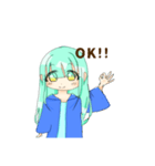 さわやかロングヘア女子（個別スタンプ：2）