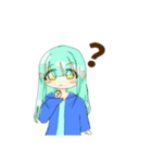 さわやかロングヘア女子（個別スタンプ：4）