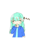 さわやかロングヘア女子（個別スタンプ：5）
