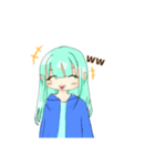 さわやかロングヘア女子（個別スタンプ：7）