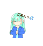 さわやかロングヘア女子（個別スタンプ：13）