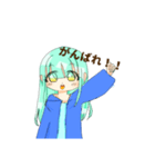 さわやかロングヘア女子（個別スタンプ：15）