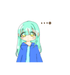 さわやかロングヘア女子（個別スタンプ：16）