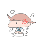 みつあみ系女子。（個別スタンプ：11）