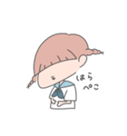 みつあみ系女子。（個別スタンプ：12）