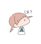 みつあみ系女子。（個別スタンプ：15）