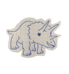 Dinosaur Triceratops Pins（個別スタンプ：1）