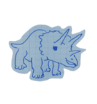 Dinosaur Triceratops Pins（個別スタンプ：3）