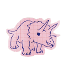 Dinosaur Triceratops Pins（個別スタンプ：4）