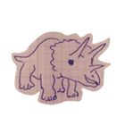 Dinosaur Triceratops Pins（個別スタンプ：8）