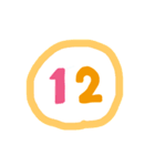 ポップな 数字スタンプ（個別スタンプ：12）