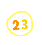 ポップな 数字スタンプ（個別スタンプ：23）