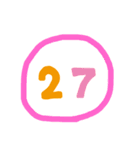 ポップな 数字スタンプ（個別スタンプ：27）