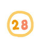 ポップな 数字スタンプ（個別スタンプ：28）