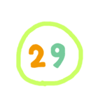ポップな 数字スタンプ（個別スタンプ：29）