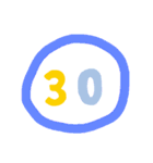 ポップな 数字スタンプ（個別スタンプ：30）