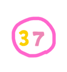 ポップな 数字スタンプ（個別スタンプ：37）