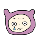 恐怖に顔が歪むちゃん（個別スタンプ：3）