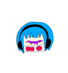実は宇宙人の人用宇宙人スタンプ（女子）（個別スタンプ：28）