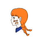 横顔女子（個別スタンプ：1）