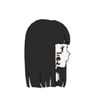 横顔女子（個別スタンプ：4）